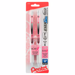 Pentel Pink BCA EnerGel Pearl Deluxe RTX Liquid Gel Pen  (0.5mm)  Fine Line  Needle Tip (BLN75WBP2PA)
