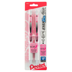 Pentel Pink BCA EnerGel Pearl Deluxe RTX Liquid Gel Pen  (0.5mm)  Fine Line  Needle Tip (BLN75WBP2PA)