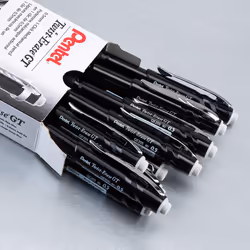 Pentel Twist-Erase GT  0.5mm  Mechanical Pencil Transparent Black barrel  Box of 12 (QE205A)