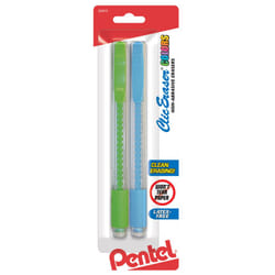 Pentel Clic Erasers  Assorted Colors  2/Pkg.
