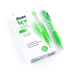Pentel Icy Mechanical Pencil  0.7mm  Tinted Lime Green Barrel  Box of 12 AL27TK