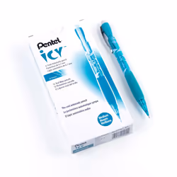 Pentel Icy Mechanical Pencil 0.7mm Tinted Teal Blue Barrel Box of 12 AL27TS