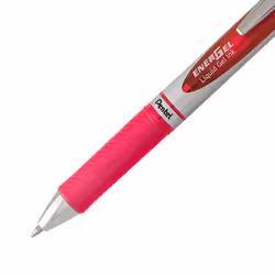 Pentel BCA EnerGel RTX Retractable Liquid Gel Pen  Medium Line  Metal Tip  Pink Ink  2-Pack (BL77BP2P)
