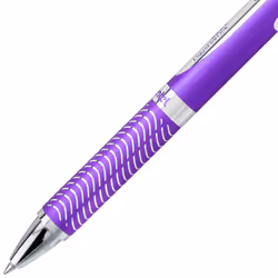Pentel EnerGel Alloy RT Premium Liquid Gel Pen  0.7mm Violet Barrel  Black Ink (BL407VBPA)