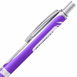 Pentel EnerGel Alloy RT Premium Liquid Gel Pen  0.7mm Violet Barrel  Black Ink (BL407VBPA)