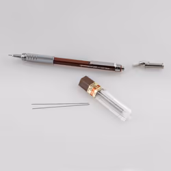 Pentel Arts GraphGear 500 Premium Drafting Pencil  0.3mm  Brown Barrel  1-Pack (PG523EPABP)