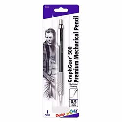 Pentel Arts GraphGear 500 Premium Drafting Pencil 0.5mm Black Barrel 1-Pack (PG525APABP)