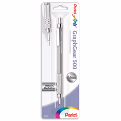 Pentel Arts GraphGear 500 Premium Drafting Pencil 0.9mm Gray Barrel 1-Pack (PG529NPABP)