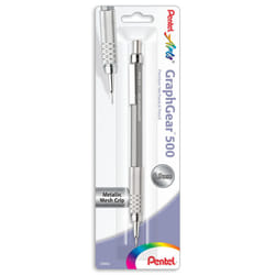 Pentel Arts GraphGear 500 Premium Drafting Pencil  0.9mm  Gray Barrel  1-Pack (PG529NPABP)