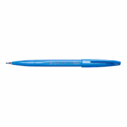 Pentel Fude Touch Sign Pen Sky Blue Felt Pen Like Brush Stroke (SES15C-S)