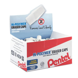 Pentel Hi-Polymer Eraser Caps  White  Box of 144 Caps (ZEH-02)