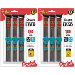 Pentel Super Hi-Polymer Lead Refills Value Pack (C257BPHB6)  original version  0.5/0.7mm- Pack of 2