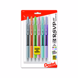 Pentel RSVP RT Pastel Barrel Retractable Ballpoint Pen (1.0mm) Med
