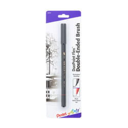 Pentel DuoPoint Double Ended Artist Pen  Ultra-Fine Brush  Black