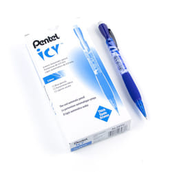 Pentel ICY Mechanical Pencil  0.9mm  Tinted Blue Barrel  12 pack AL29TC