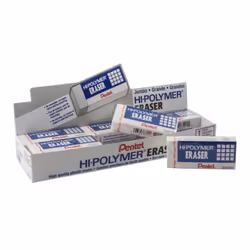 Pentel Hi-Polymer Block Eraser  Jumbo  White  Pack of 12