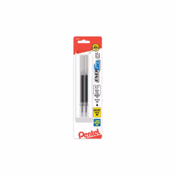Pentel Refill Ink - for EnerGel RTX Retractable Liquid Gel Pen (0.3mm) Extra Fine Line Needle Tip 2 Pack Black Ink