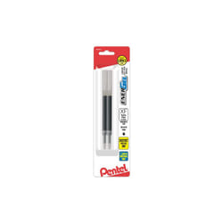 Pentel Refill Ink - for EnerGel RTX Retractable Liquid Gel Pen  (0.3mm) Extra Fine Line  Needle Tip  2 Pack  Black Ink