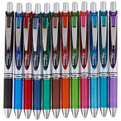 Pentel Gel Ink Pen  EnerGel RTX Retractable (0.7mm) Medium Point  Asso