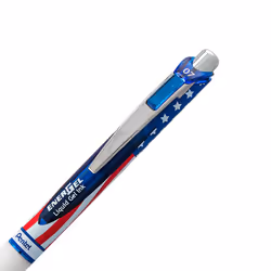 Pentel EnerGel RTX Retractable Liquid Gel Pen  (0.7mm) Medium Line  Metal Tip  Flag Barrel  Black Ink  12 pack (BL77USA-A)