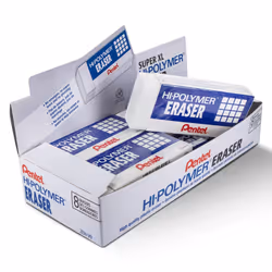Pentel Hi-Polymer Block Eraser  Super XL White  8-pack (ZEH-99)