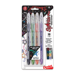 Pentel Sparkle Pop Metallic Gel Pen  1.0mm Bold Line  Assorted Colors  Pack of 4 K91BP4M