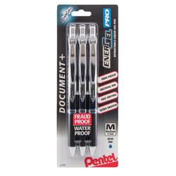 Pentel EnerGel PRO Retractable gel pen Medium Blue 3 pc(s)