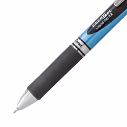 Pentel EnerGel RTX Retractable Liquid Gel Pen  (0.5mm) Needle Tip  Fine Line  Black Ink  12 Pack Window Box