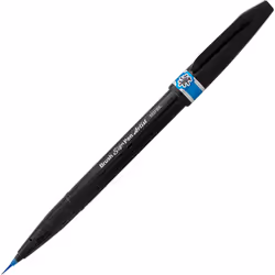 Pentel Arts Sign Pen Micro Brush Tip  Assorted Colors (A/B/C/D/E/F/G/N/P/S/V/Y)  12-PK Plastic Box (SESF30CPC12)