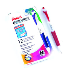 Pentel GlideWrite Ballpoint Pen with TechniFlo Ink  (1.0mm) Medium Lin