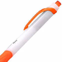 Pentel GlideWrite Ballpoint Pen with TechniFlo Ink  (1.0mm) Medium Line  Orange Ink  Box of 12 (BX910-F)