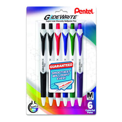 Pentel GlideWrite Ballpoint Pen with TechniFlo Ink  (1.0mm) Medium Lin