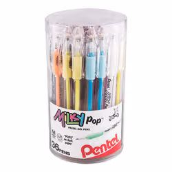 Pentel Milky POP Beauty Beauty Beauty Pastel Gel Pens 0.8mm Med. Lines Assorted 6 Ink colors F/G/K/P/S/V/W 6 pens per colo ...