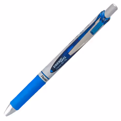 Pentel EnerGel RTX Retractable Liquid Gel Pen (Black and Blue  0.7mm Pack of 12)