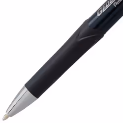 Pentel Glidewrite Signature Ballpoint Pen  (1.0mm) Medium  Black Barrel  Blue Ink  Pack of 3 (BX930ABP3C)
