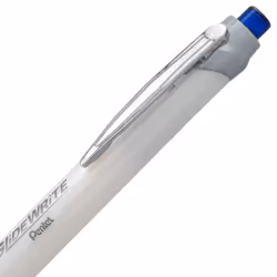 Pentel Glidewrite Signature Ballpoint Pen  (1.0mm) Medium  White Barre