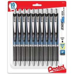 Pentel Energel 0.5 mm Black Needle Tip Pens 10 Pack Rtx Retractable Li