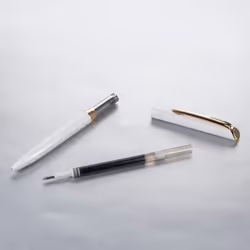 Pentel EnerGel Style Gel Pen with Gift Box  Pastel White Barrel  Black Ink  (0.7mm) Medium Line