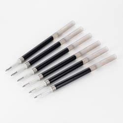 Pentel Refill Ink - For EnerGel Gel Pen  0.7mm Metal Tip  Medium  Black Ink  Pack of 6 Refills (LR7-6A)