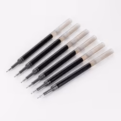 Pentel Refill Ink - for EnerGel Gel Pen 0.5mm Needle Tip Fine Black Ink Pack of 6 Refills (LRN5-6A)