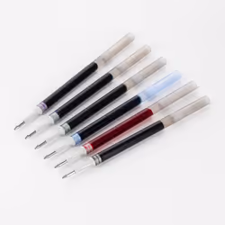 Pentel Refill Ink - For EnerGel Gel Pen  0.7mm Metal Tip  Medium  Assorted Color Inks  Pack of 6 Refills (LR7-6M)