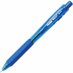 Pentel Wow! Retractable Ballpoint Pen - Black And Blue Ink Pens Medium Point - 1.0mm - 18 pack (9 Black & 9 Blue) - Triangle Pens - Model Wow Bk440