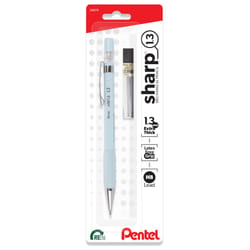 Pentel Sharp 1.3 Mechanical Pencil  (1.3mm)  Extra Thick Line  Includes Refill Lead  Writing/Office/Test-Taking Pencil  Pastel Blue Barrel (AM13LBPS)
