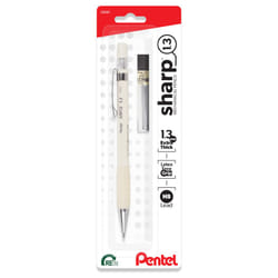 Pentel Sharp 1.3 Mechanical Pencil  (1.3mm)  Extra Thick Line  Includes Refill Lead  Writing/Office/Test-Taking Pencil  Pastel Off-White Barrel (AM13L