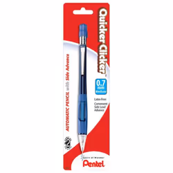 Pentel Quicker Clicker Automatic Pencil 0.7mm Transparent Barrel Assorted Barrel Colors Color May Vary 1 Pack (PD347BP-K ...