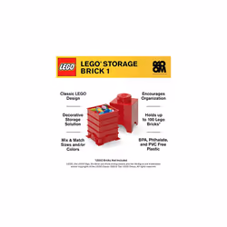Room Copenhagen, LEGO Brick Box Stackable Storage Containers - Decorative Organizational Building Blocks for Kid's Toys and Accessories - 4.92 x 4.92