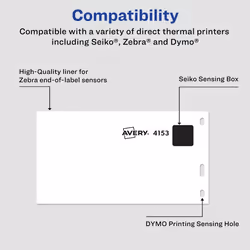 Avery 4153 White Self-adhesive printer label