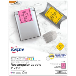 Avery 4331 Blue, Green, Orange, Pink, Yellow Self-adhesive printer label