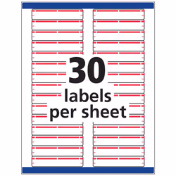 Avery 5066 Red, White Self-adhesive printer label