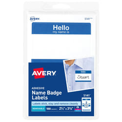 Avery 5141 self-adhesive label Rectangle Removable Blue, White 100 pc(s)